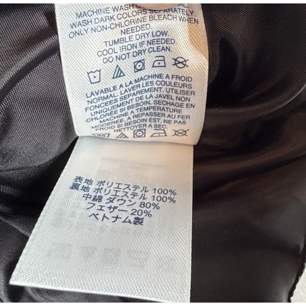 Lands‎ End Vest Women's Sz L Black Puffer Down Slash Pockets Gorpcore - Picture 8 of 9